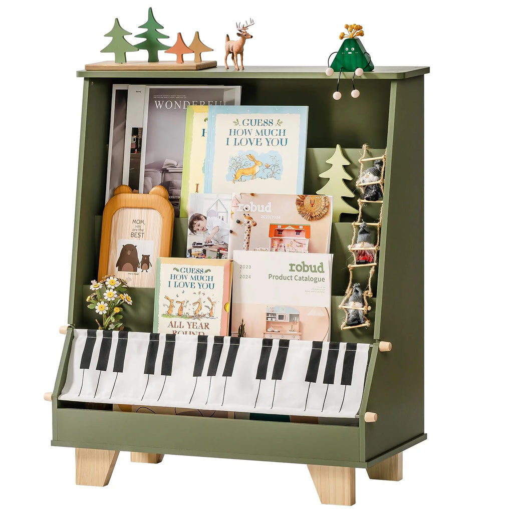 4 - Tier Wooden Kids Bookshelf - TIMBER TEACH