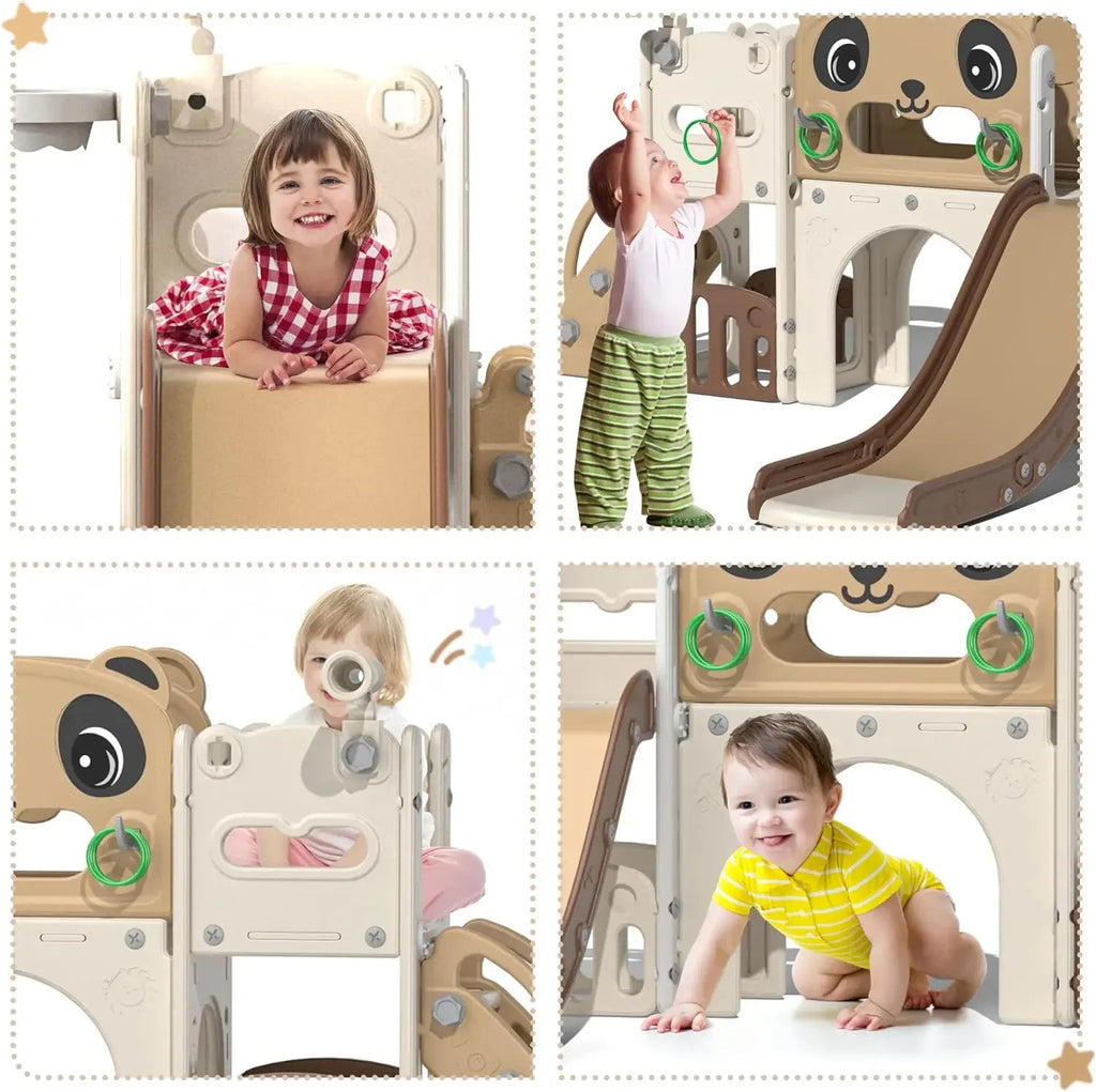 9 - in - 1 Toddler Slide & Climber Playset - TIMBER TEACH