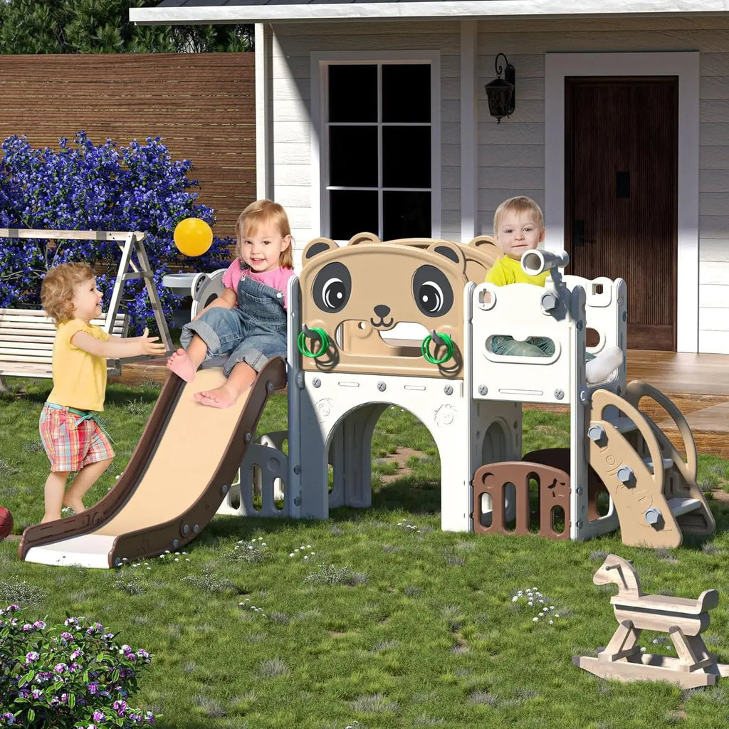 9 - in - 1 Toddler Slide & Climber Playset - TIMBER TEACH