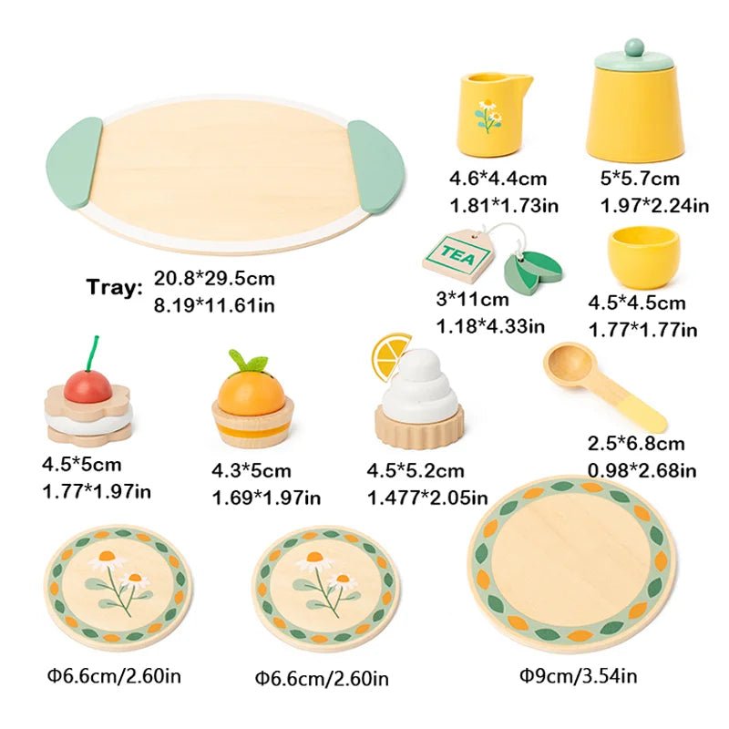 Children’s Wooden Afternoon Tea Play Set - TIMBER TEACH