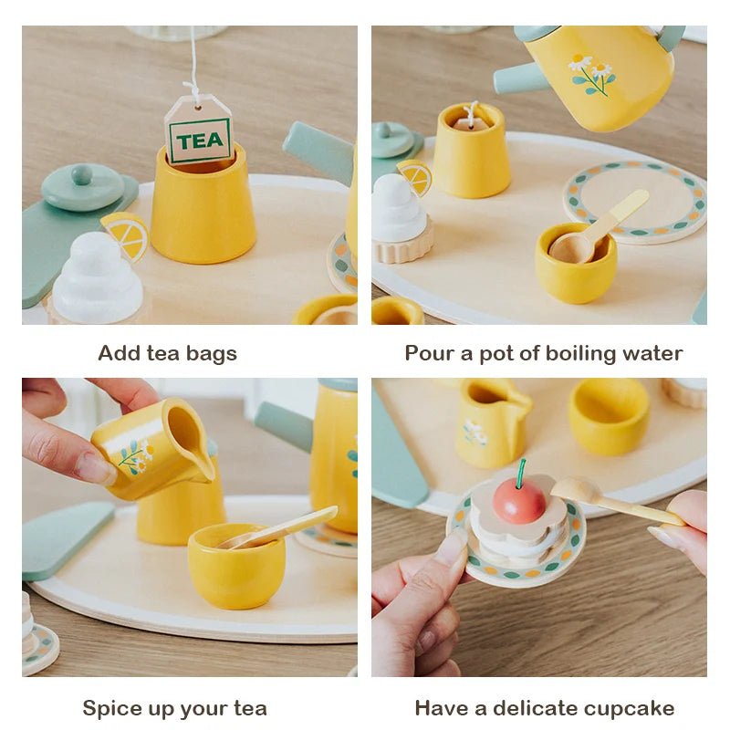 Children’s Wooden Afternoon Tea Play Set - TIMBER TEACH