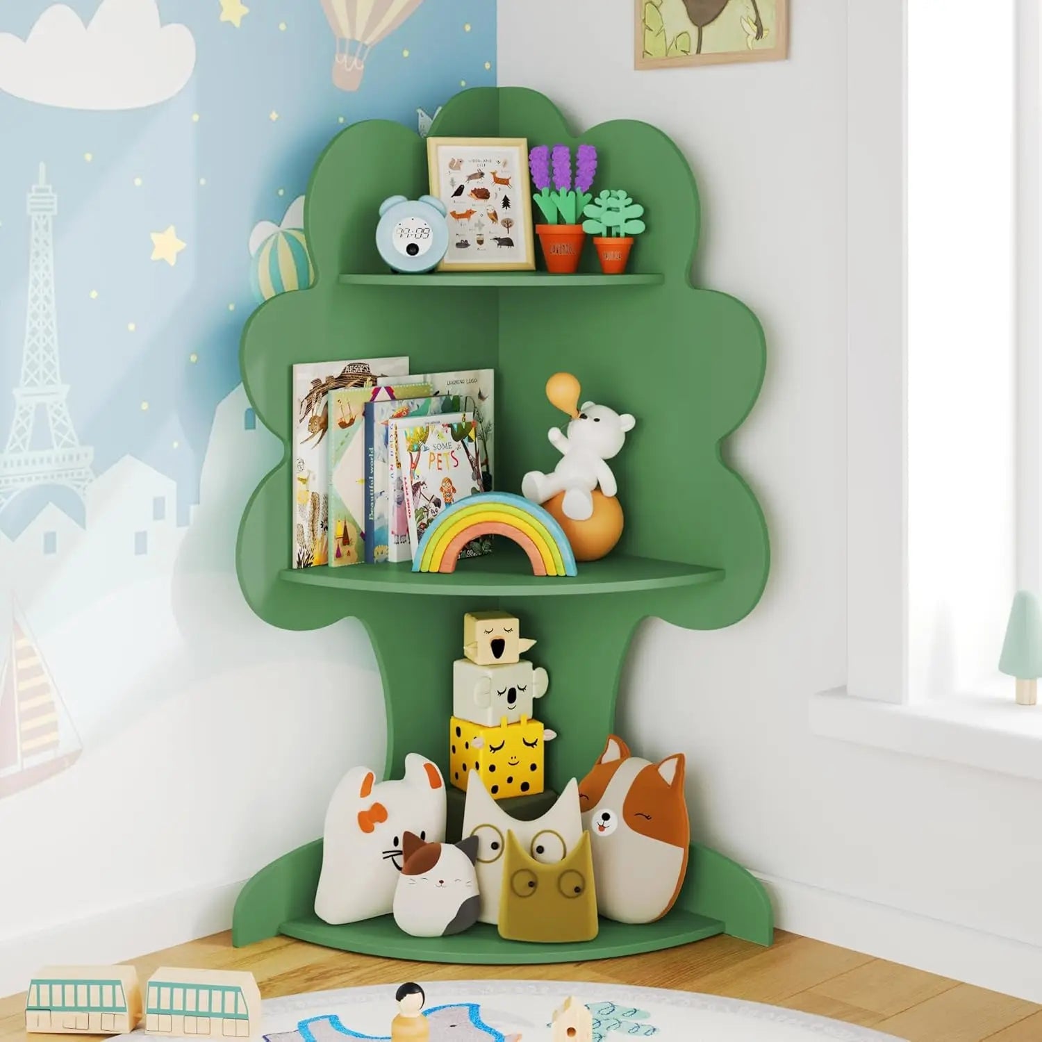 Curipeer Tree Wooden Kids Bookshelf - TIMBER TEACH