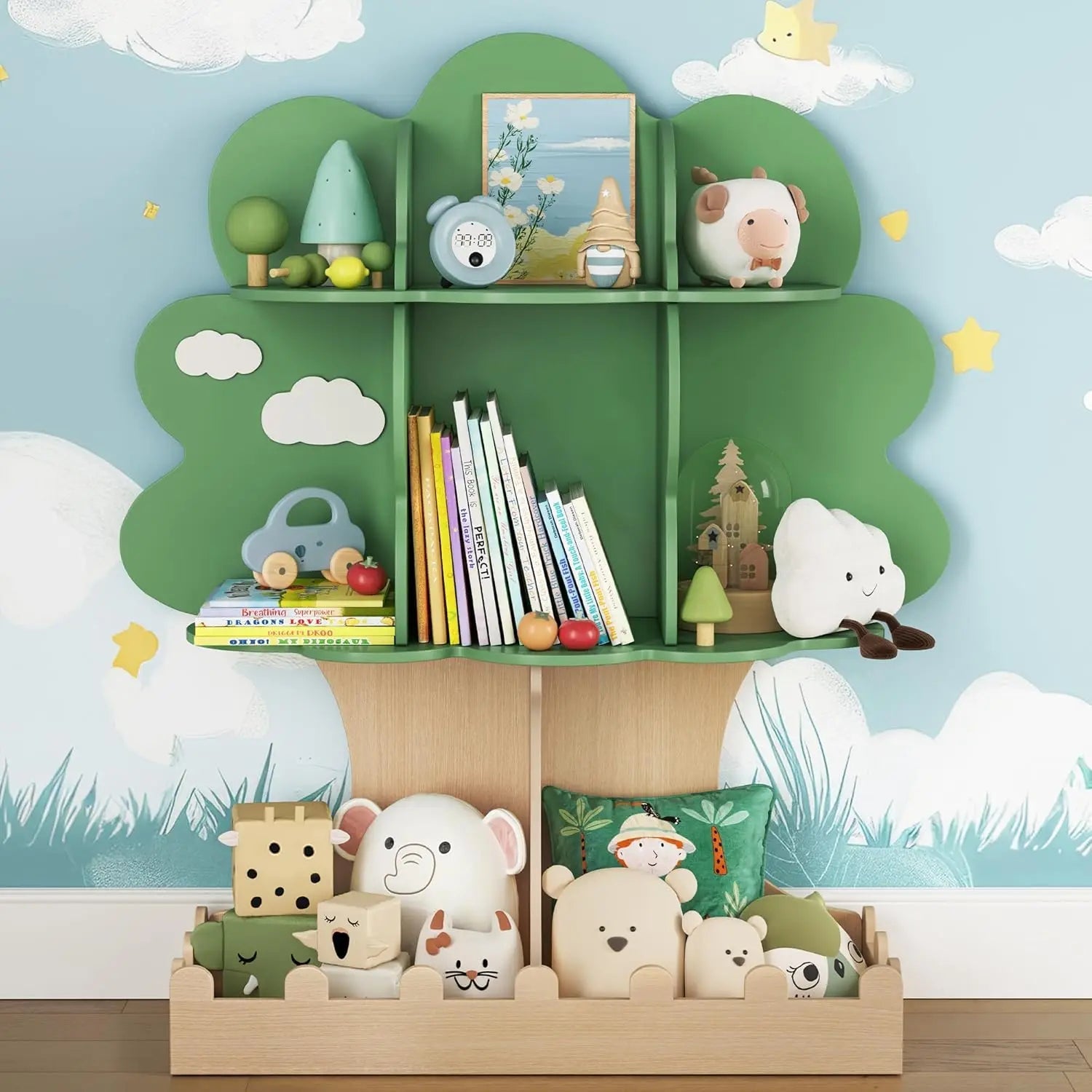 Curipeer Tree Wooden Kids Bookshelf - TIMBER TEACH