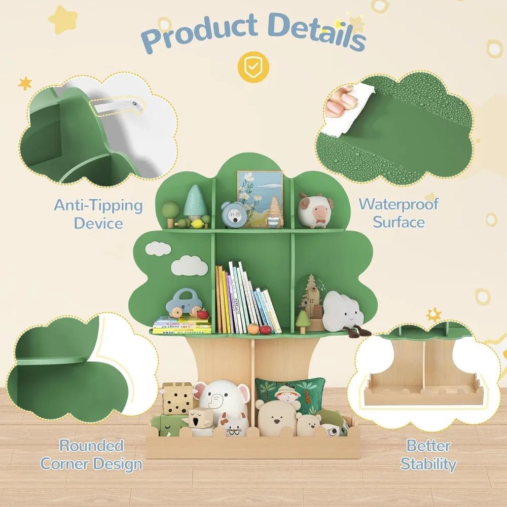 Curipeer Tree Wooden Kids Bookshelf - TIMBER TEACH
