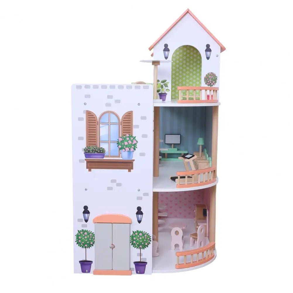 Girls Wooden Playhouse Toy - TIMBER TEACH