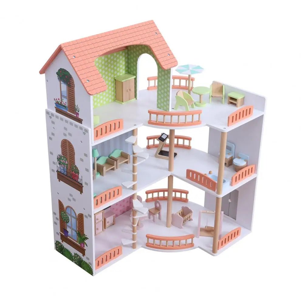 Girls Wooden Playhouse Toy - TIMBER TEACH