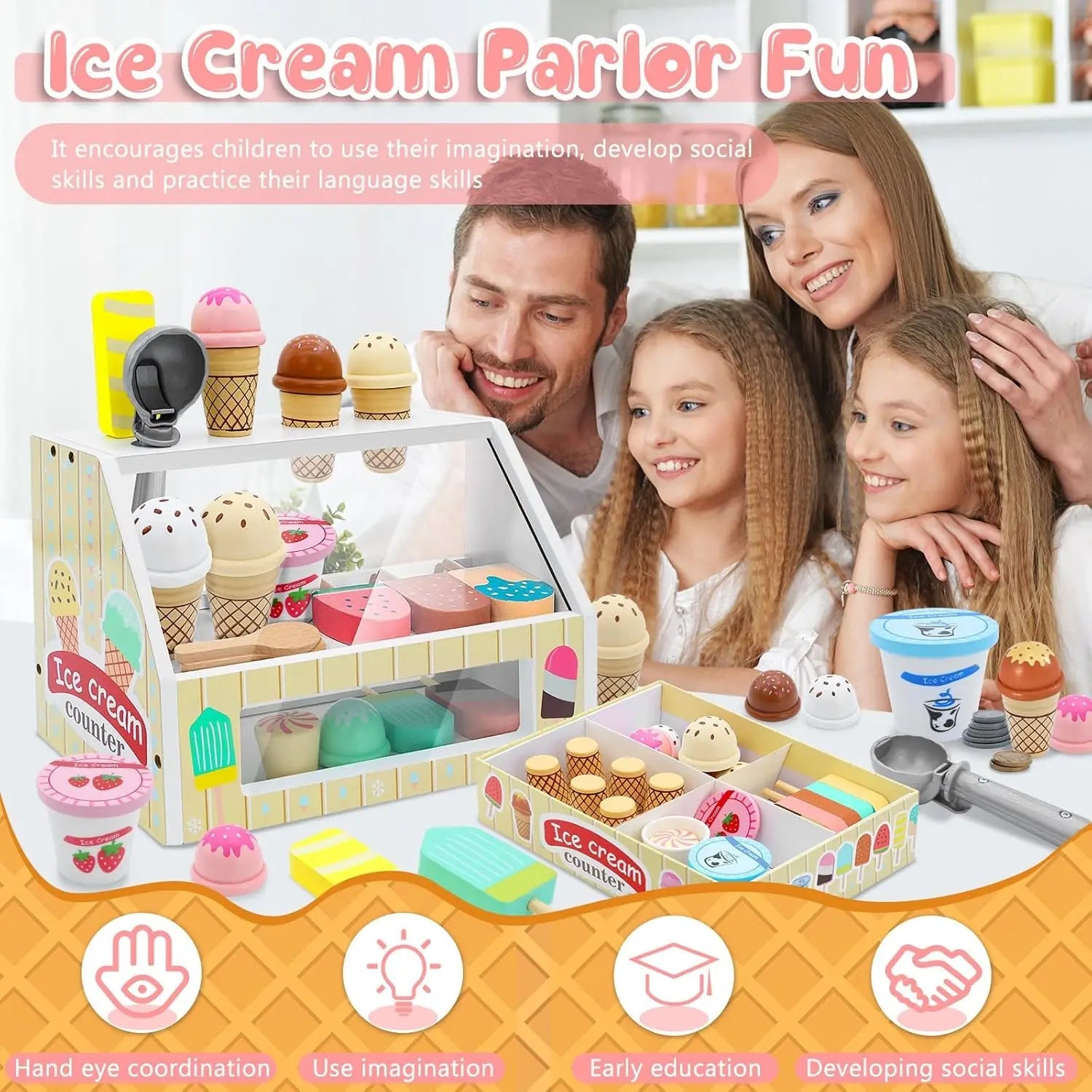 Ice Cream Counter Playset - TIMBER TEACH