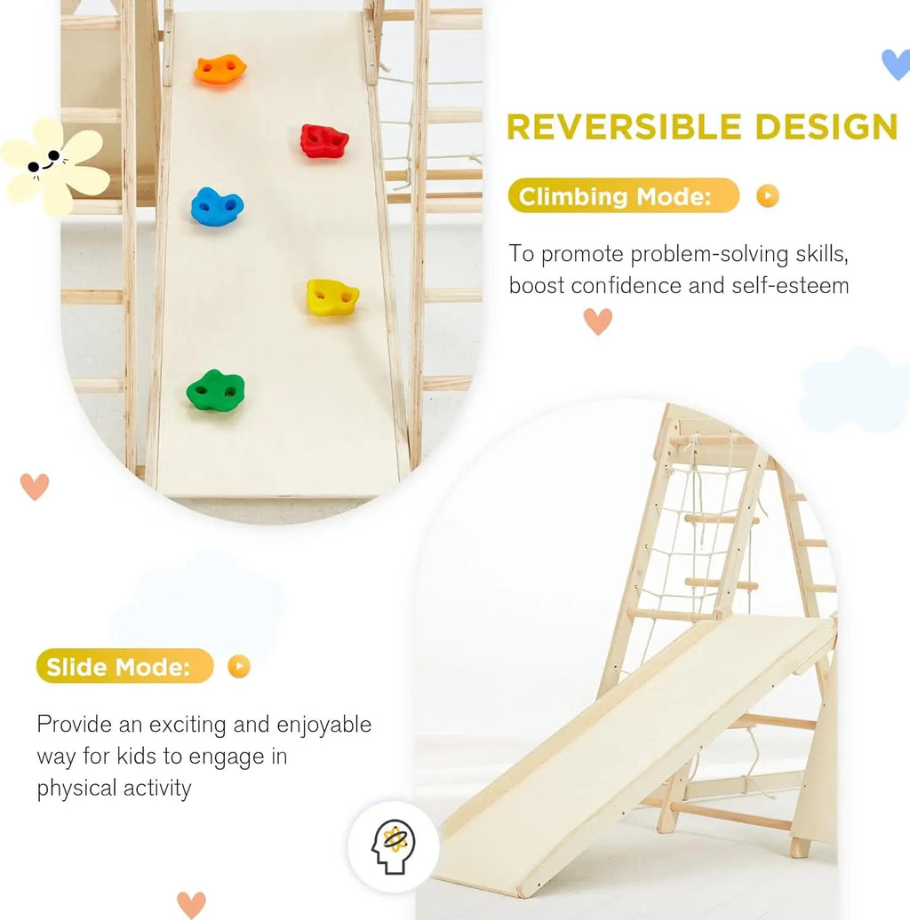 Indoor Jungle Gym – 9 - in - 1 Kids - TIMBER TEACH