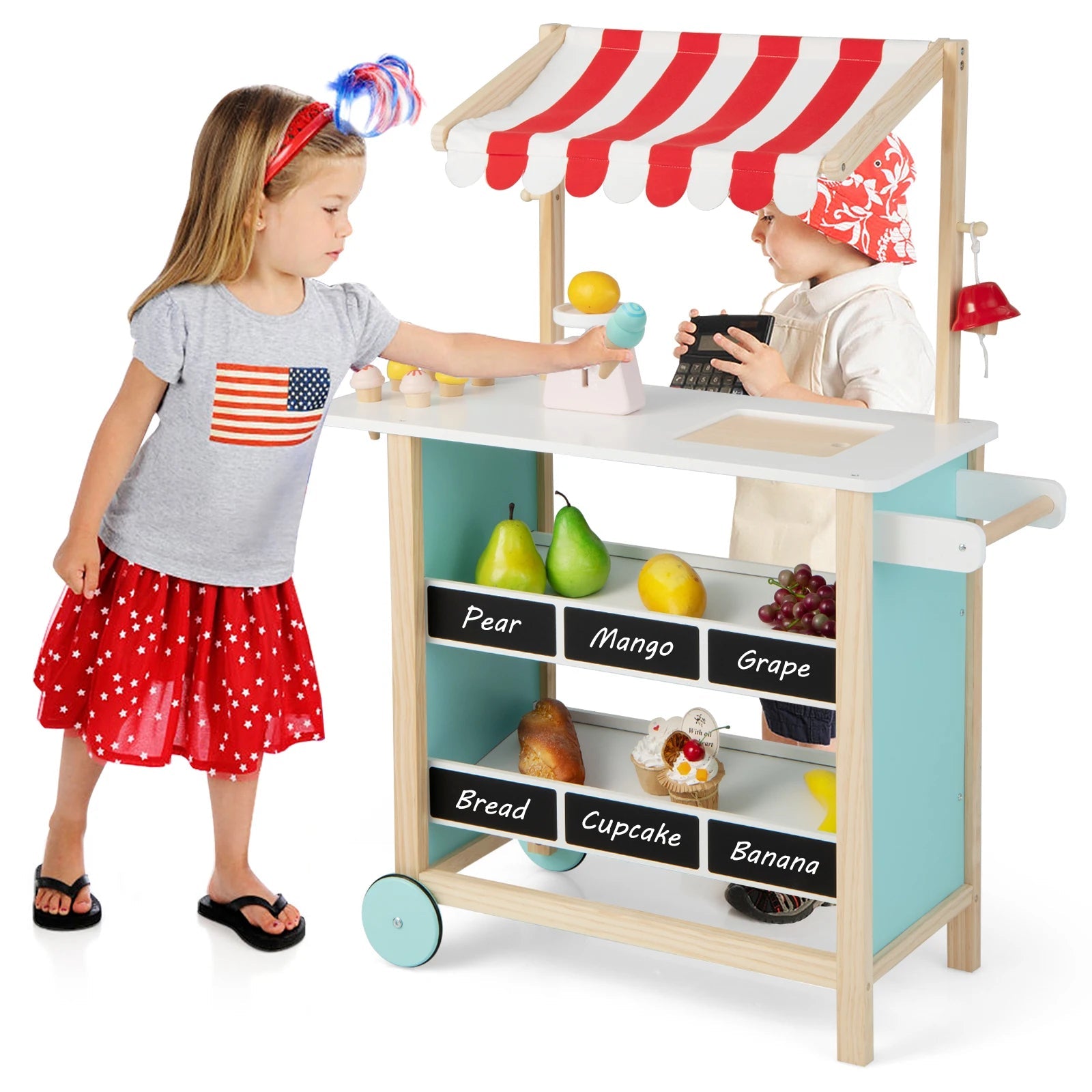 Kids Wooden Ice Cream Cart - TIMBER TEACH