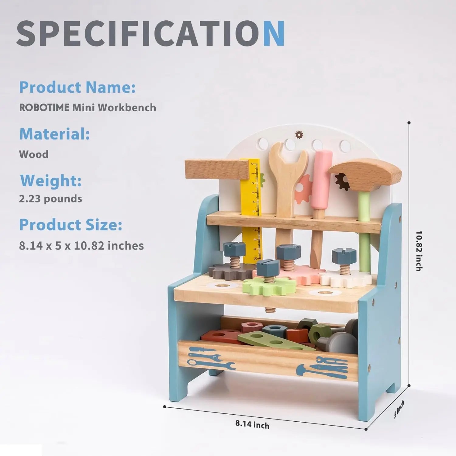 Mini Wooden Tool Bench Set - TIMBER TEACH