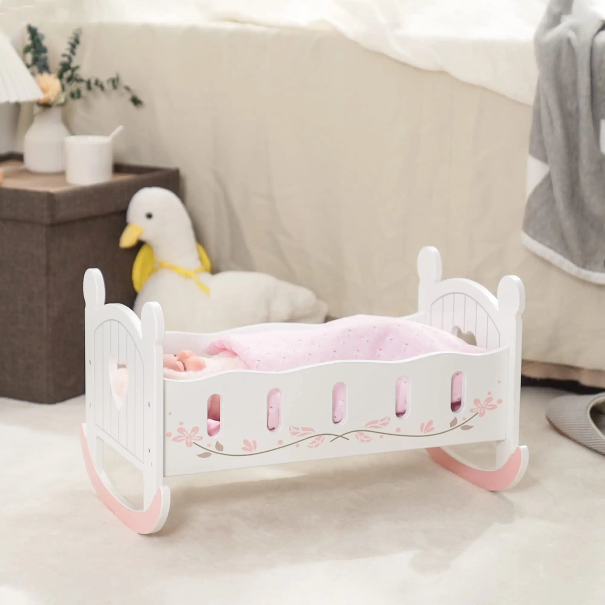 Wooden Baby Doll Crib - TIMBER TEACH