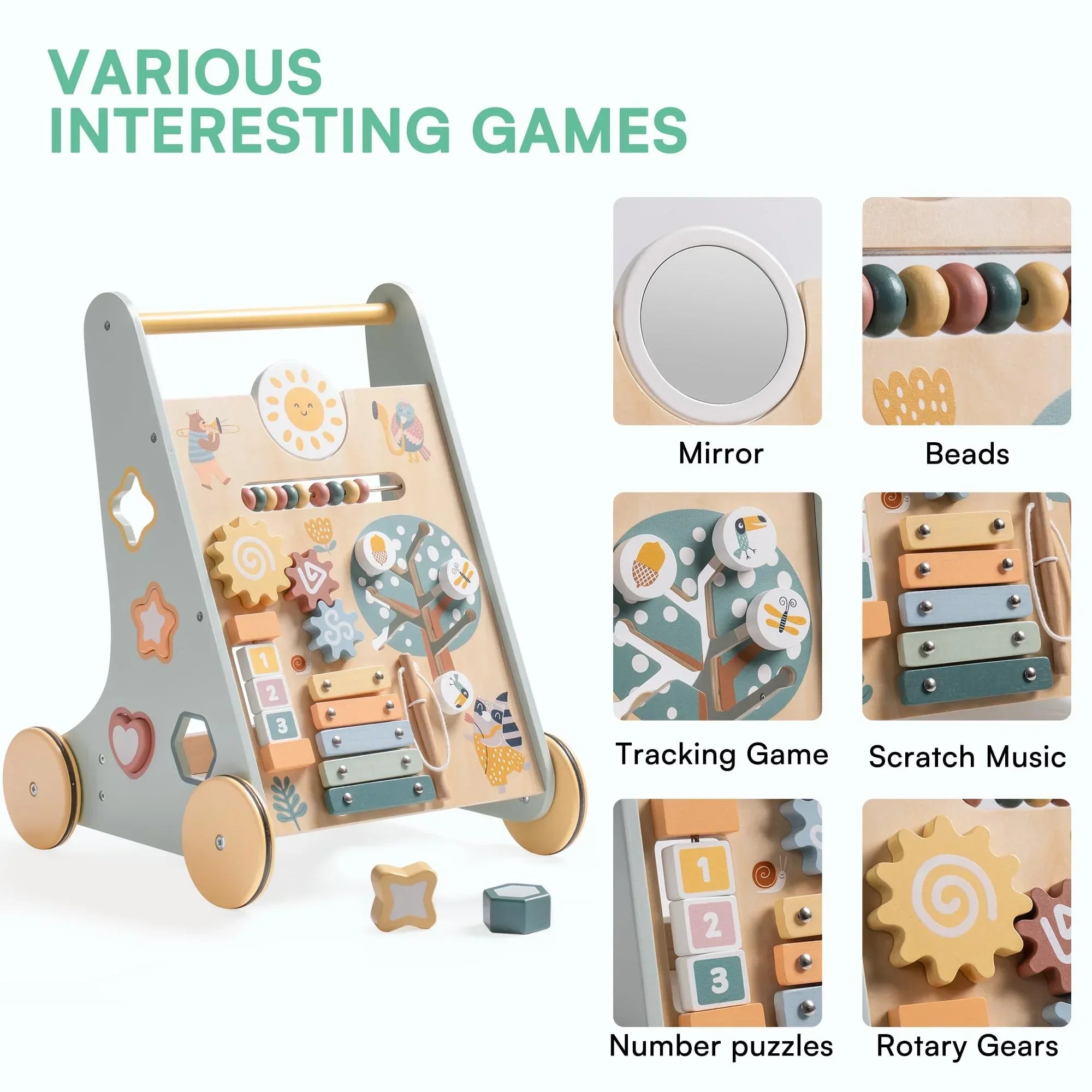Wooden Baby Walker - TIMBER TEACH