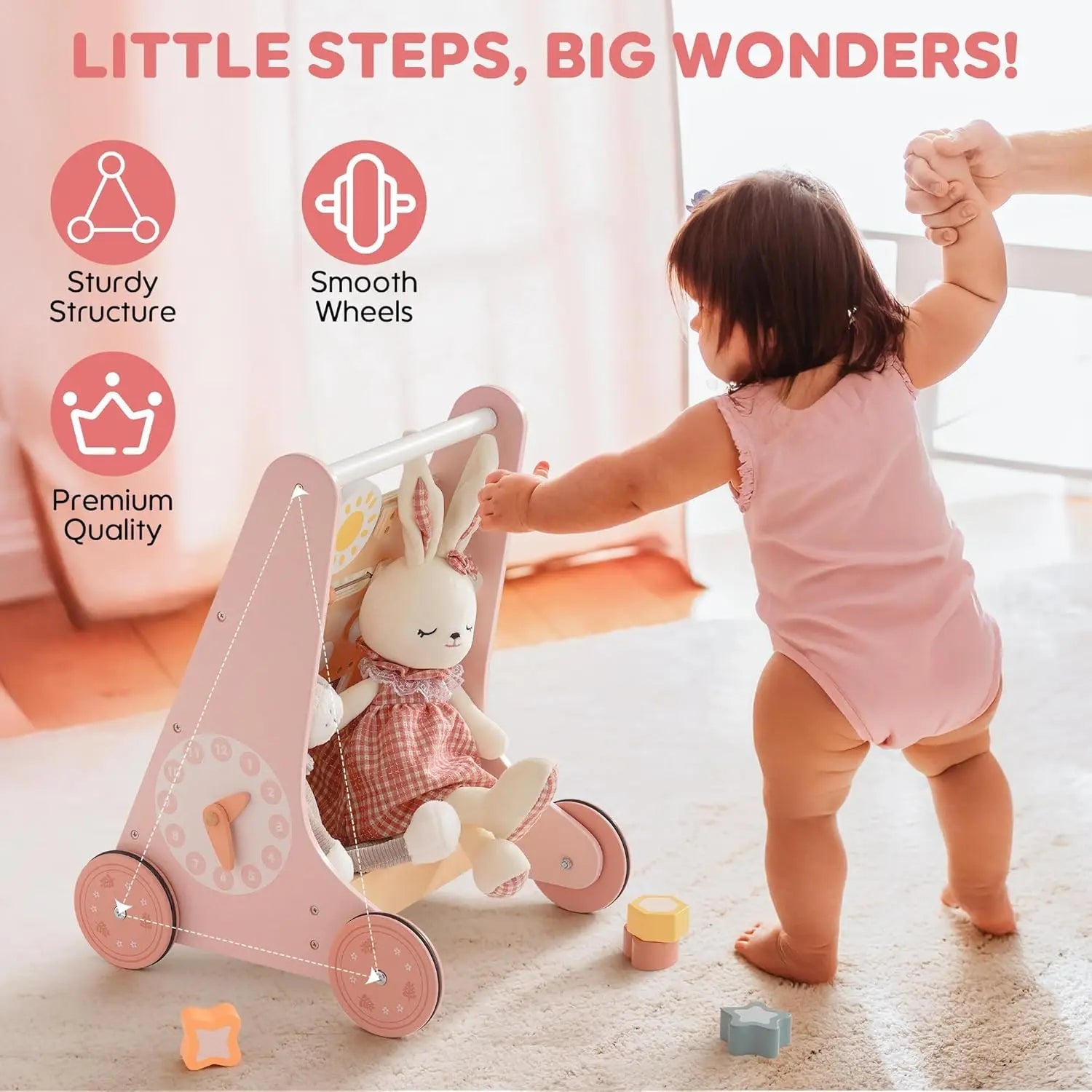 Wooden Baby Walker - TIMBER TEACH
