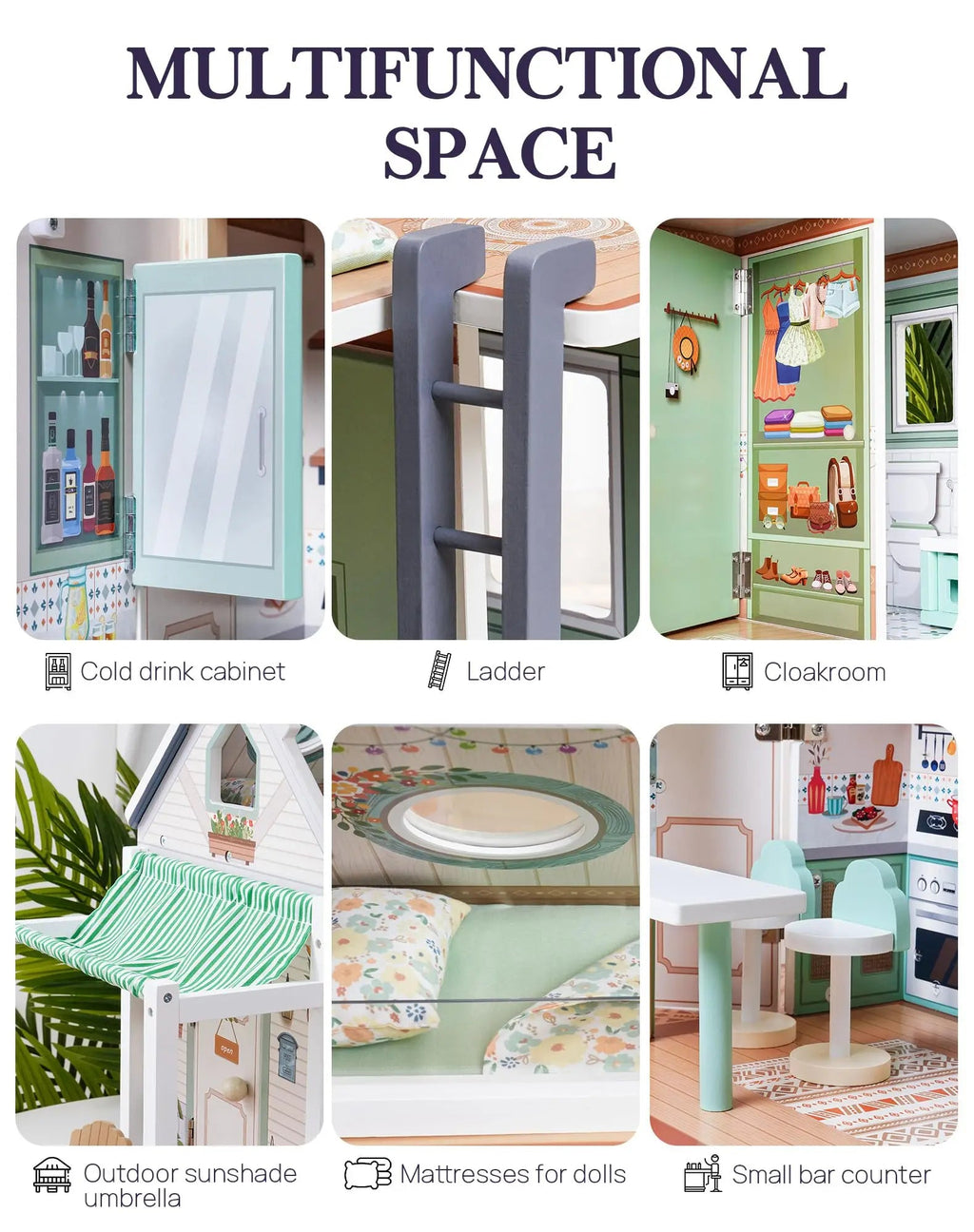 Wooden Camper Van Dollhouse - TIMBER TEACH