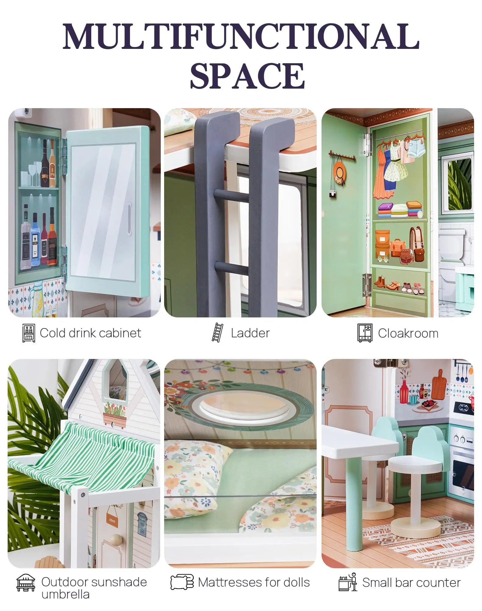 Wooden Camper Van Dollhouse - TIMBER TEACH