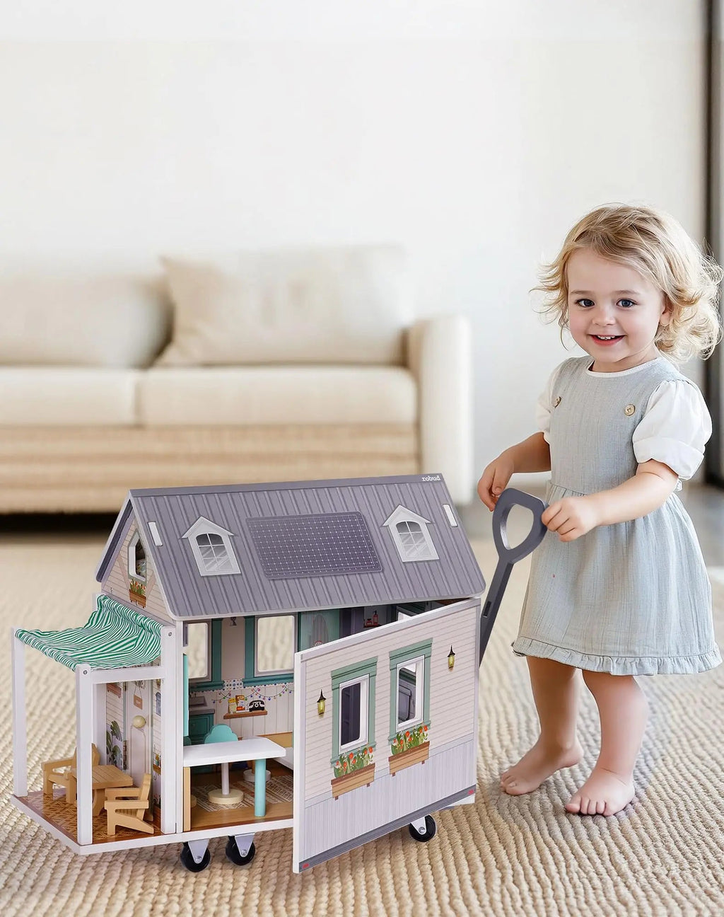 Wooden Camper Van Dollhouse - TIMBER TEACH