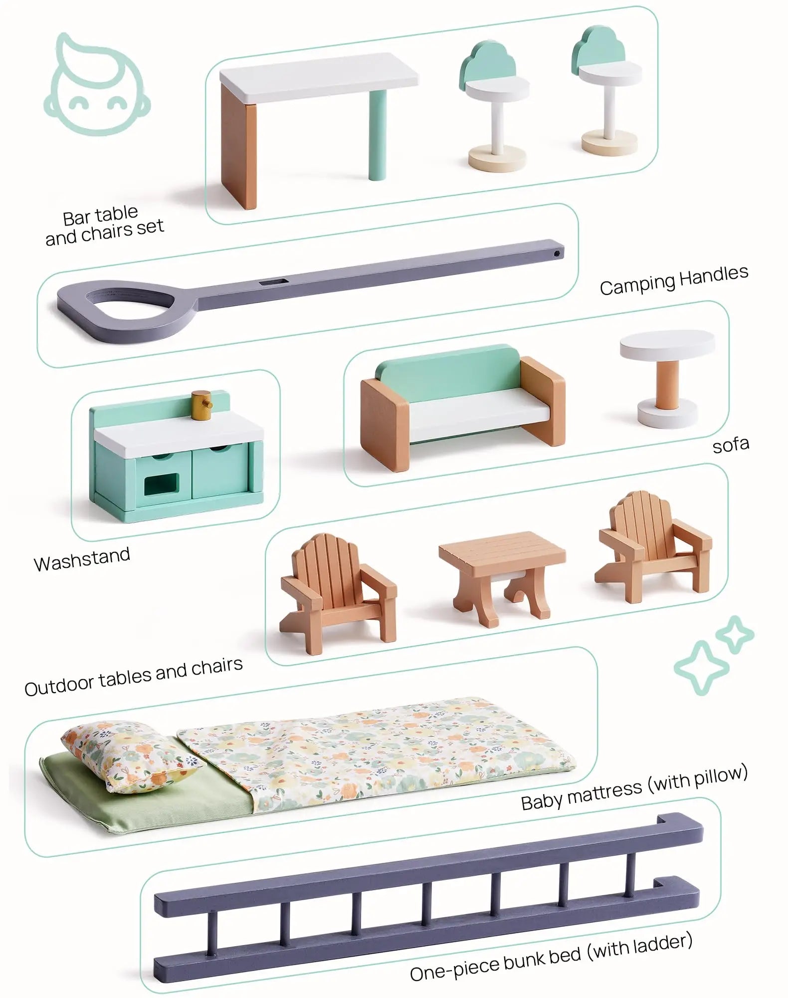Wooden Camper Van Dollhouse - TIMBER TEACH