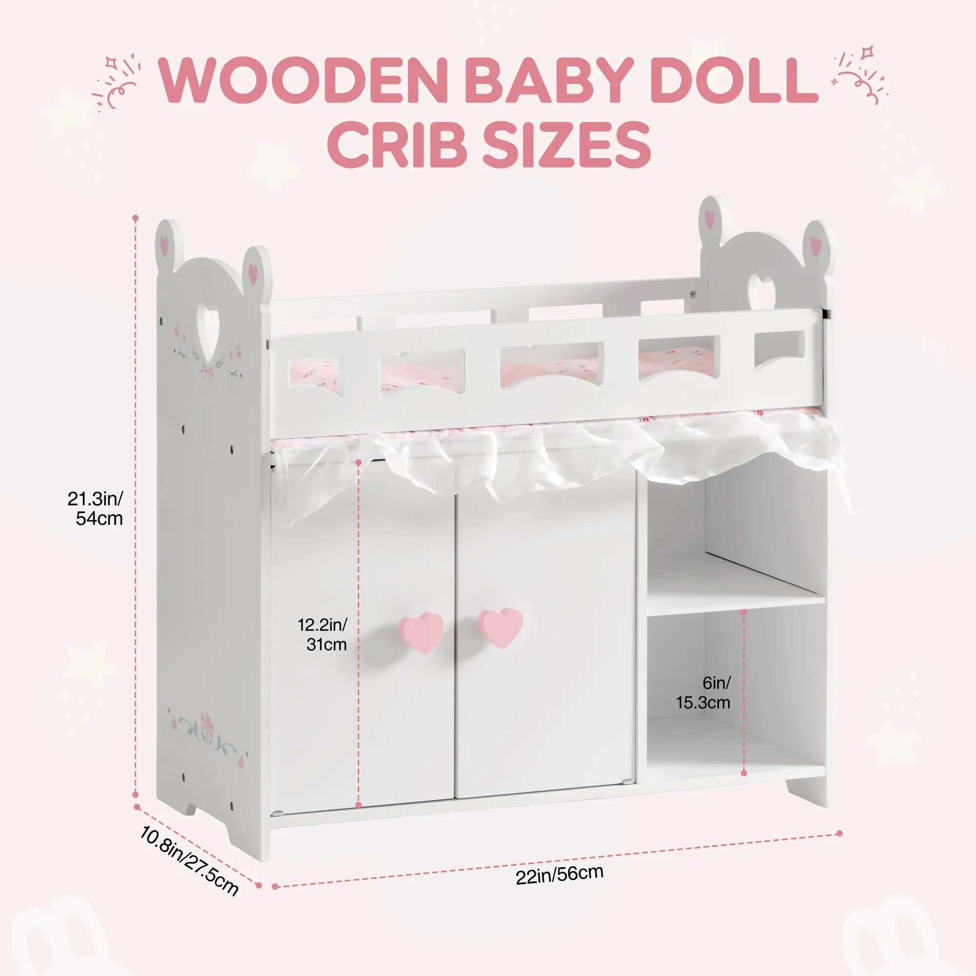 Wooden Doll Crib - TIMBER TEACH