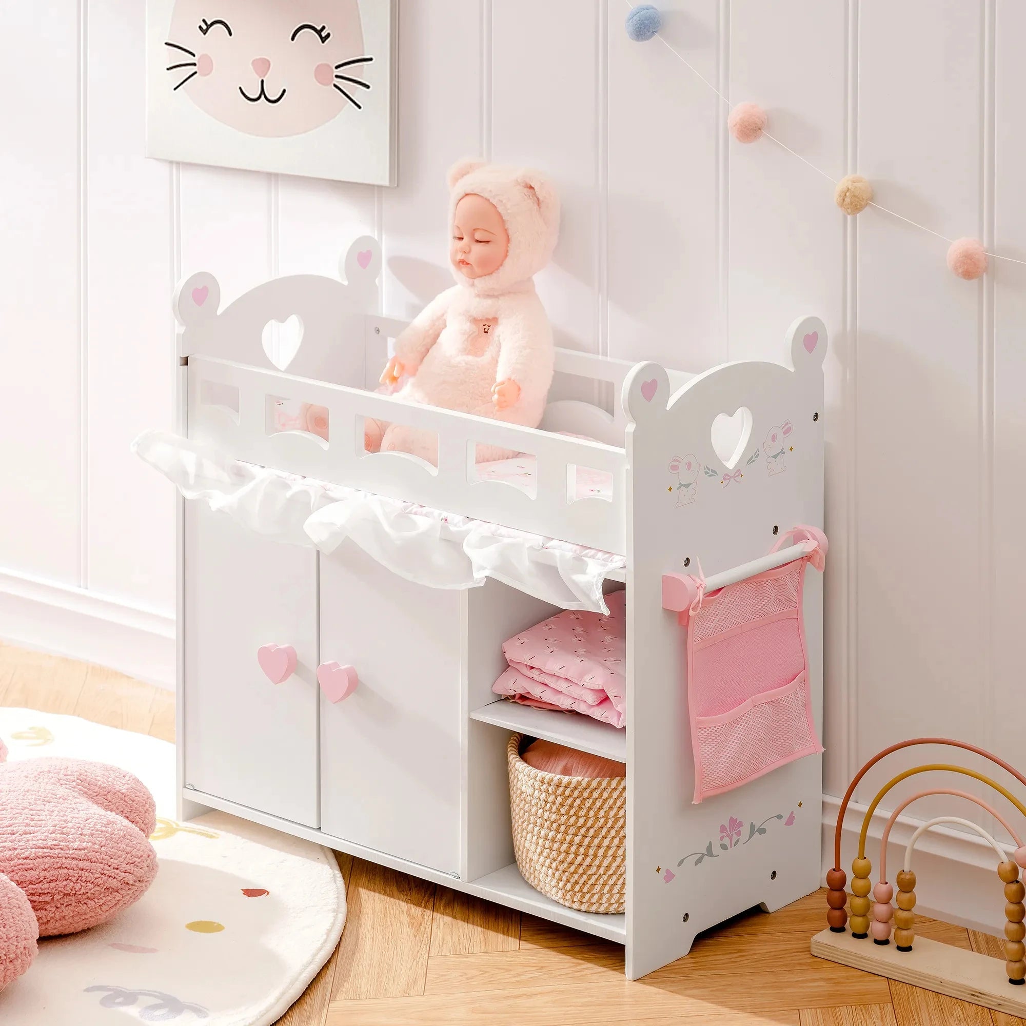 Wooden Doll Crib - TIMBER TEACH