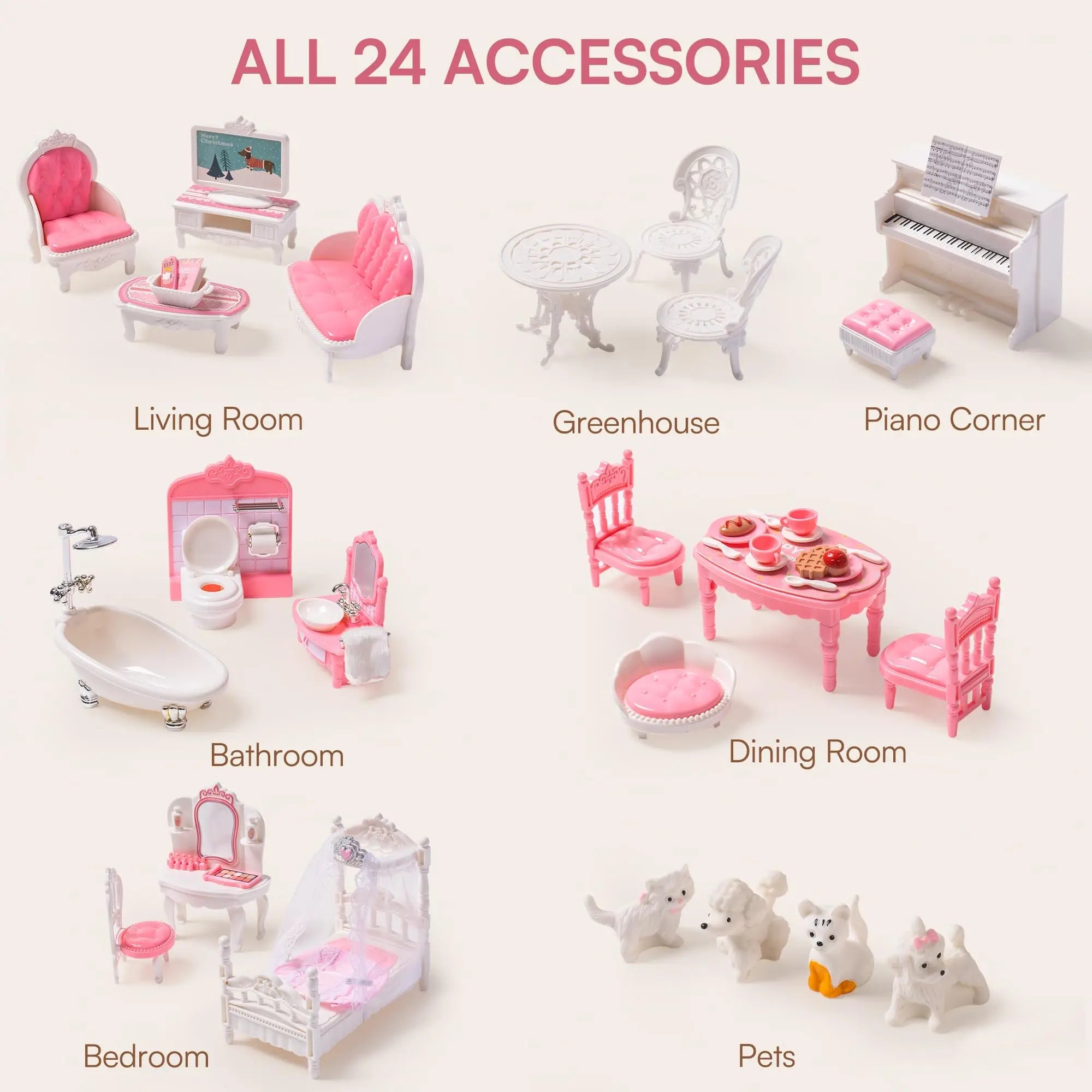 Wooden Dollhouse Playset - TIMBER TEACH