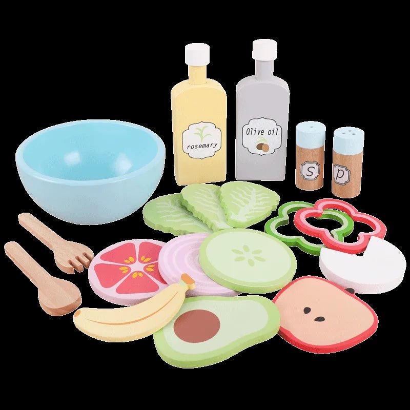 Wooden Food Play Set - TIMBER TEACH