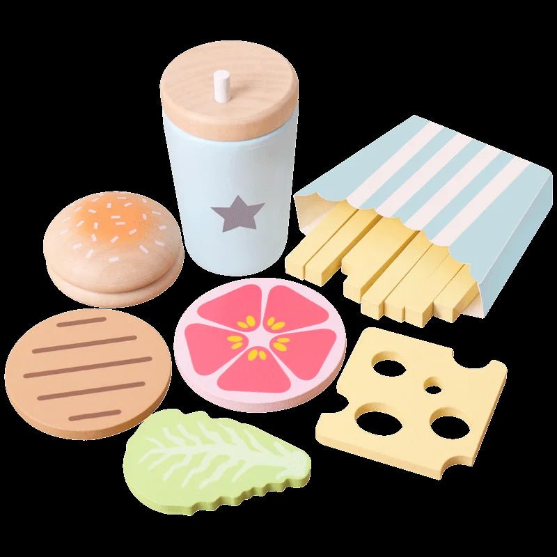 Wooden Food Play Set - TIMBER TEACH