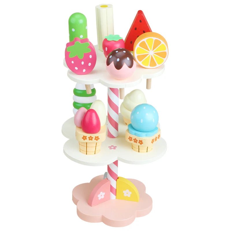 Wooden Ice Cream Play Set - TIMBER TEACH