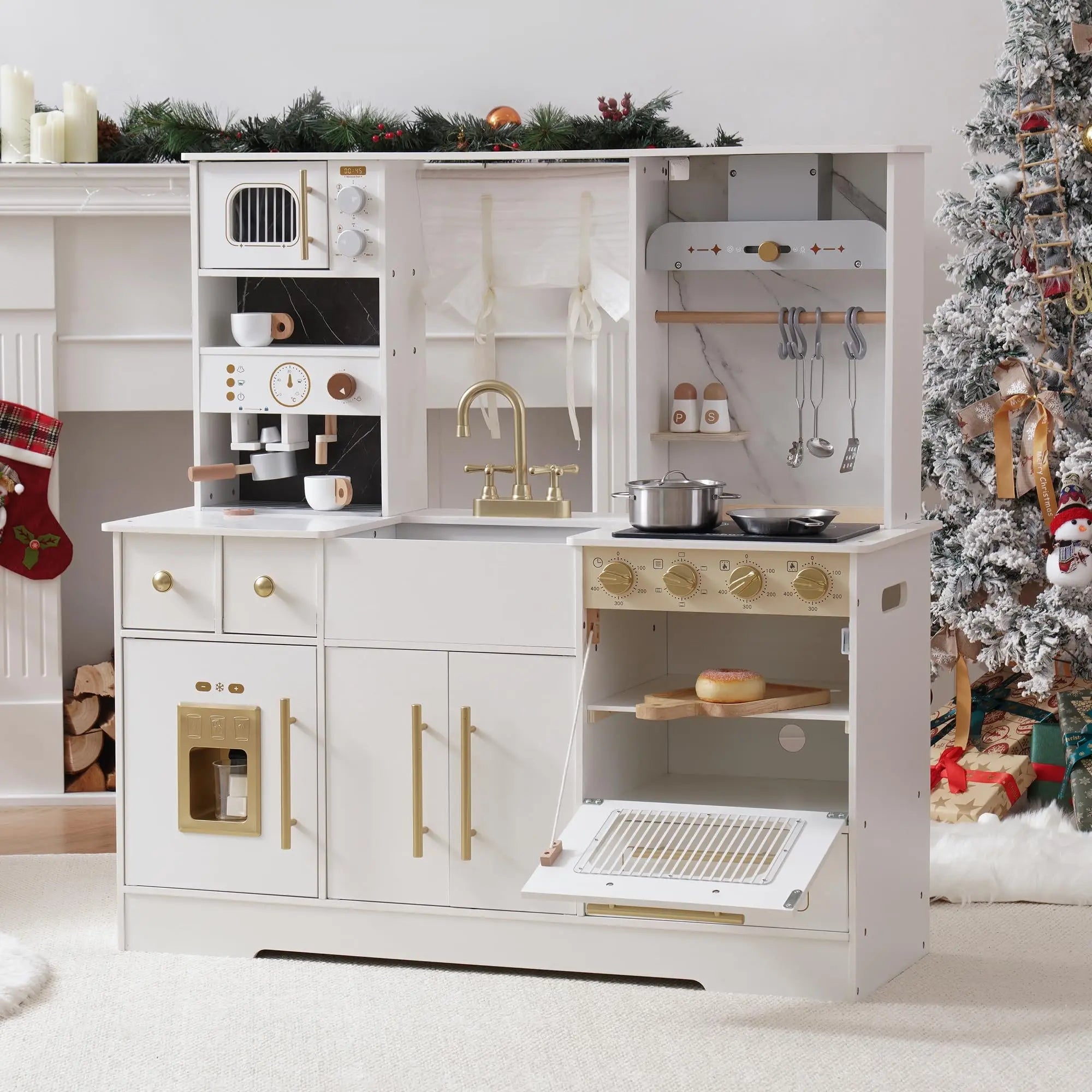 Wooden Play Kitchen Set - TIMBER TEACH