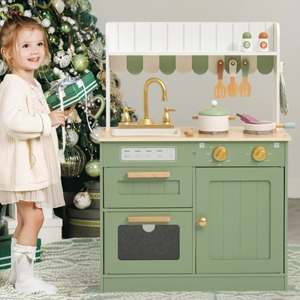 Wooden Play Kitchen Set - TIMBER TEACH