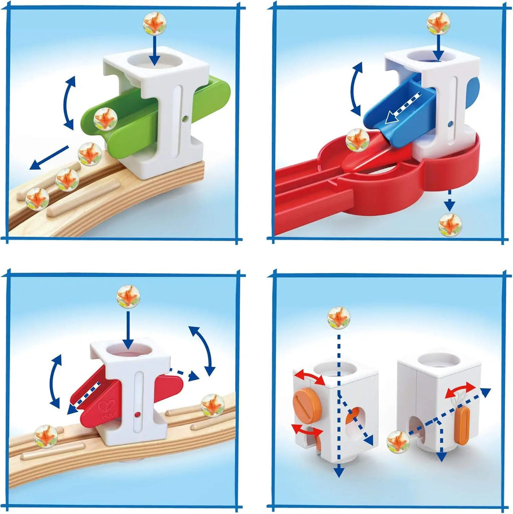 Wooden Quadrilla Super Spirals Marble Run - TIMBER TEACH