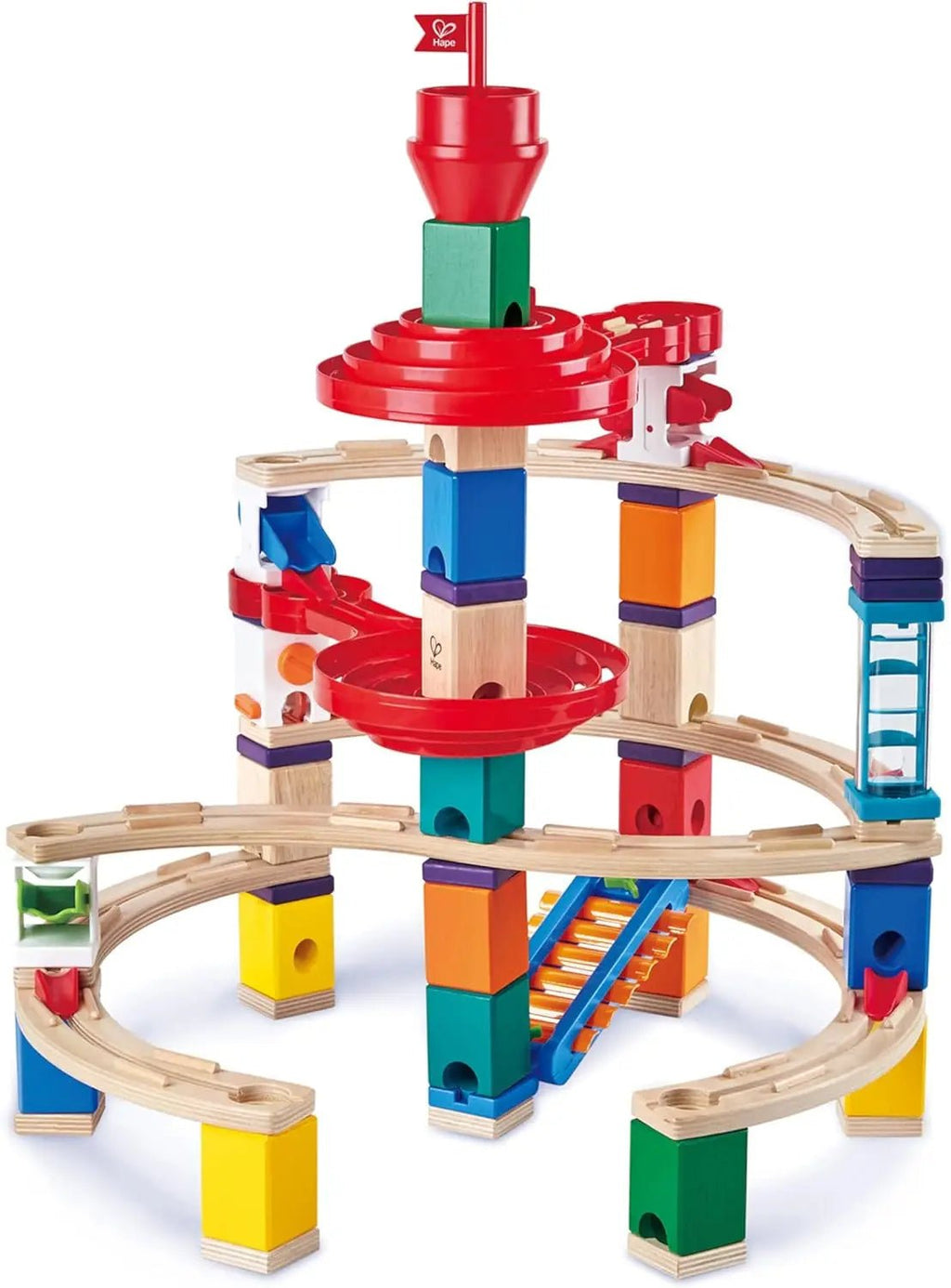 Wooden Quadrilla Super Spirals Marble Run - TIMBER TEACH