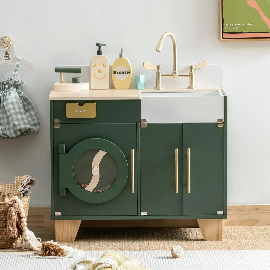 Wooden Toy Washing Machine - TIMBER TEACH