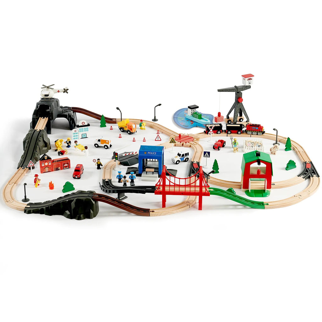 Wooden Train Set - TIMBER TEACH