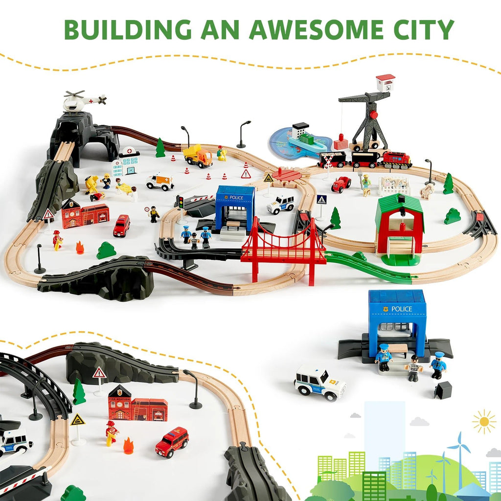 Wooden Train Set - TIMBER TEACH