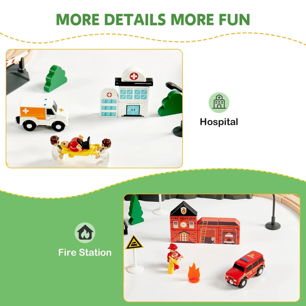 Wooden Train Set - TIMBER TEACH